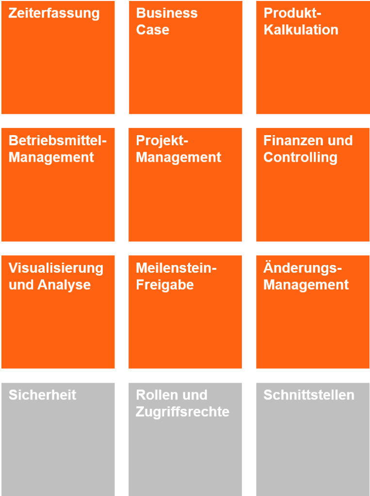 Module der PROJEKTERFOLG DATABASE